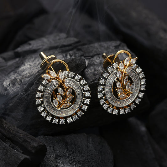 LUSTROUS VINE CZ EARRINGS