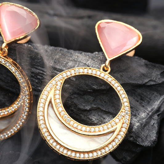 CELESTIAL ROSE CZ EARRINGS