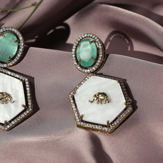 GAJRAJA-THE EMPRESS TUSK EARRINGS