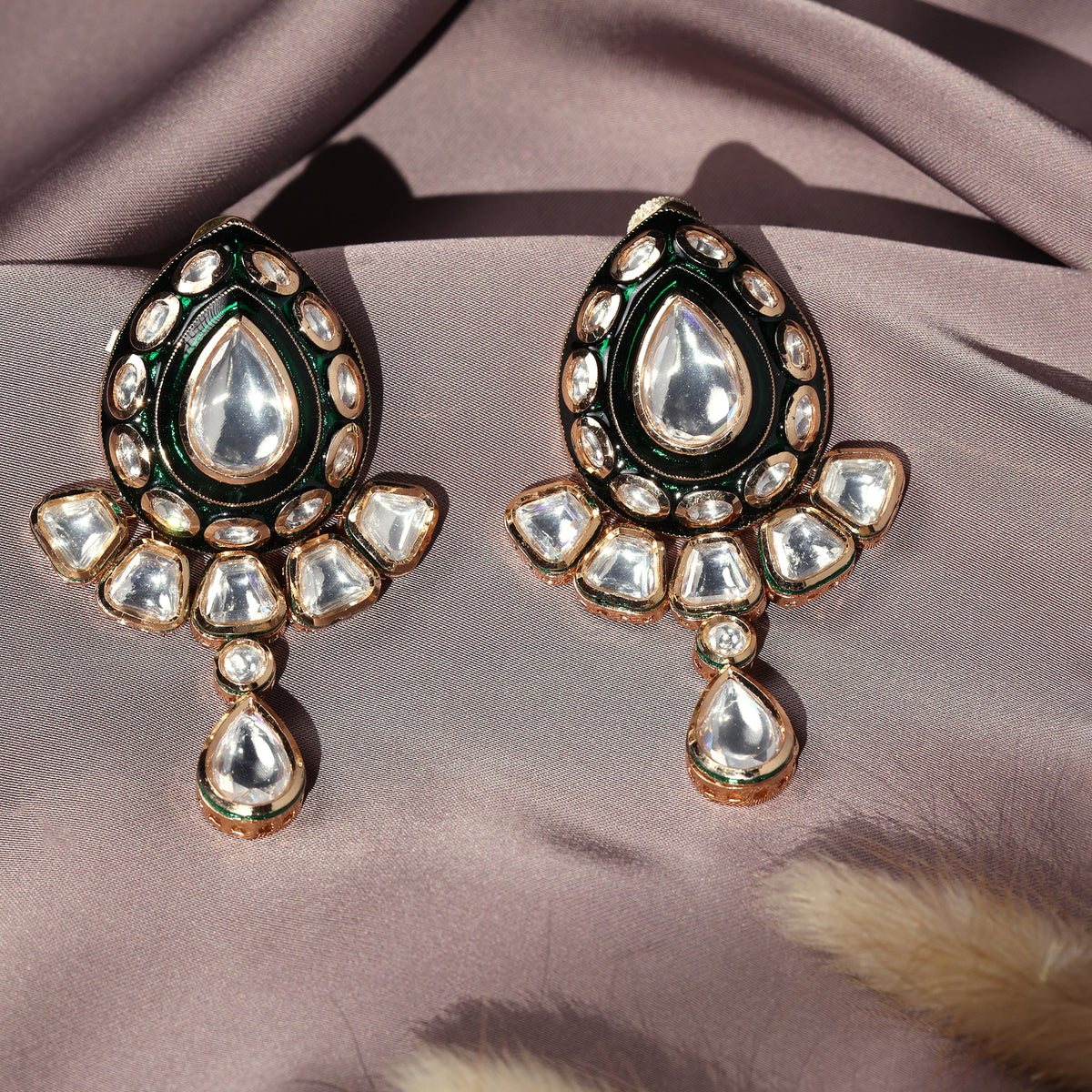 SITATA TEARDROP MEENAKARI EARRINGS