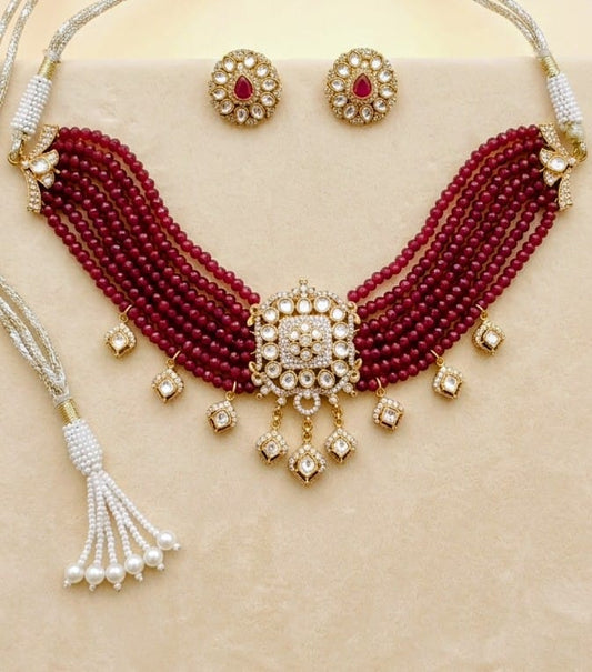 CRIMSON CASCADE MOISSANITE NECKLACE SET