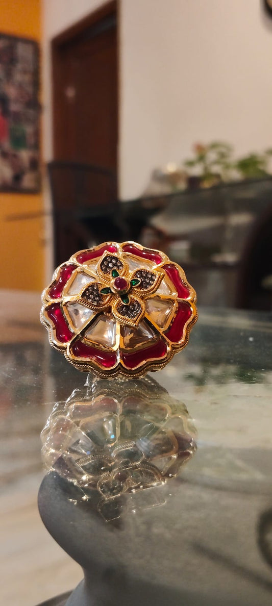RAJSI GULMOHAR KUNDAN RING