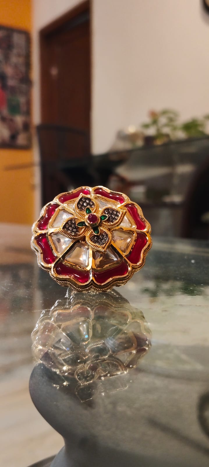 RAJSI GULMOHAR KUNDAN RING