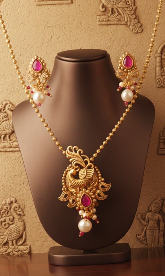 LAKSHMI TEMPLE NECKLACE SET