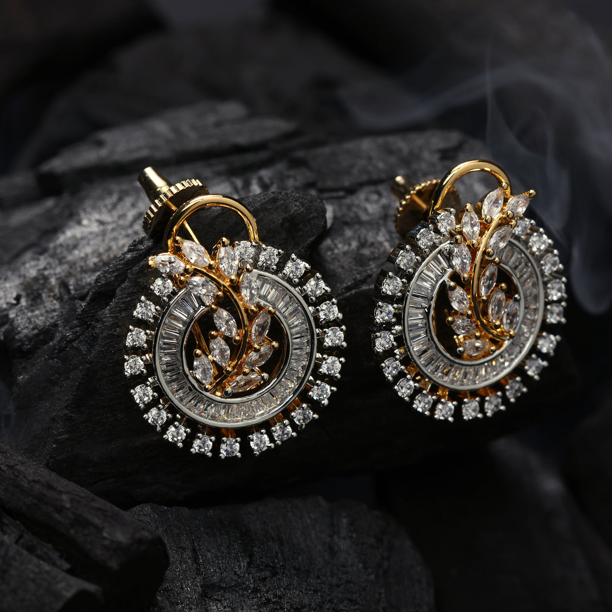 LUSTROUS VINE CZ EARRINGS