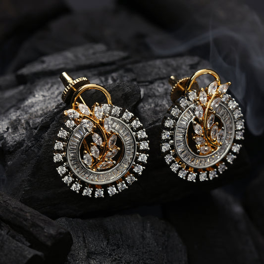 LUSTROUS VINE CZ EARRINGS