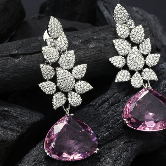 ROSE CASCADE CZ EARRINGS