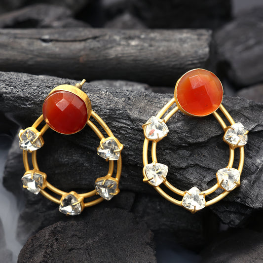 SOLAR ORBIT CZ EARRINGS