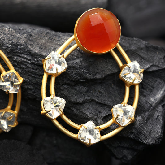 SOLAR ORBIT CZ EARRINGS