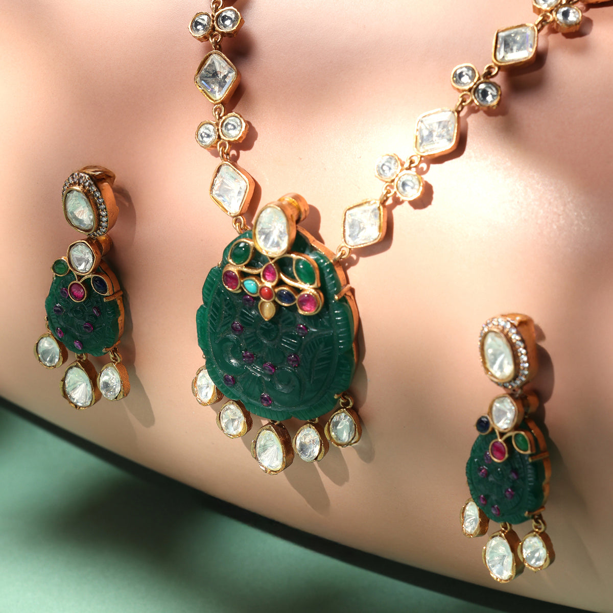 MEHRAAB ROYALE KUNDAN CZ SET