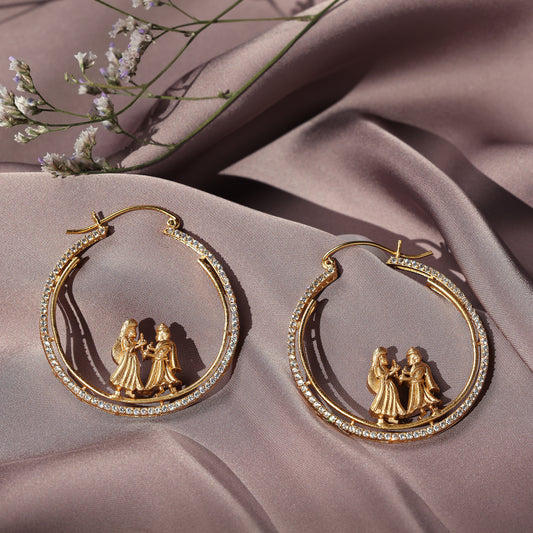 VIVAHARA-THE ETERNAL CZ UNION HOOPS