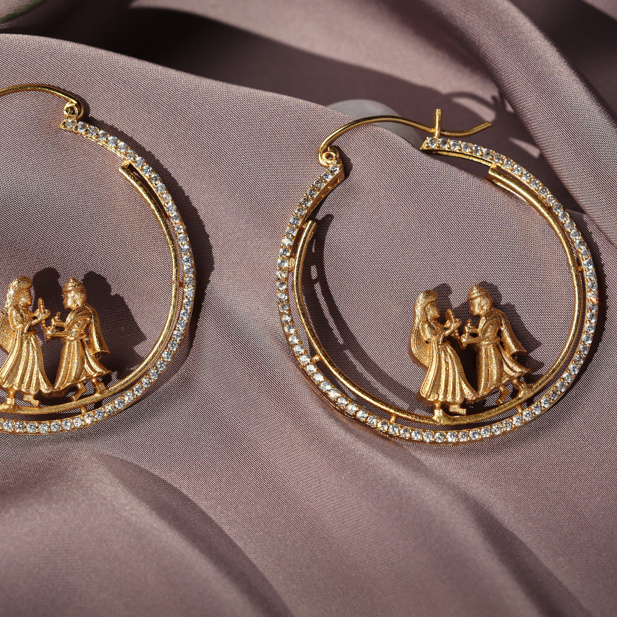 VIVAHARA-THE ETERNAL CZ UNION HOOPS