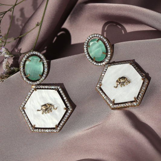 GAJRAJA-THE EMPRESS TUSK EARRINGS