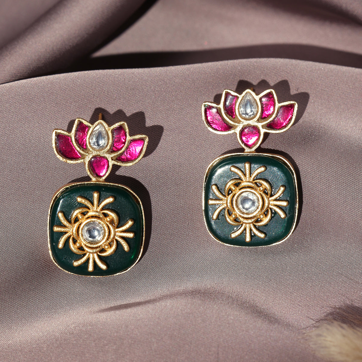 PADMA SHRINGAR CZ ENAMEL DROPS