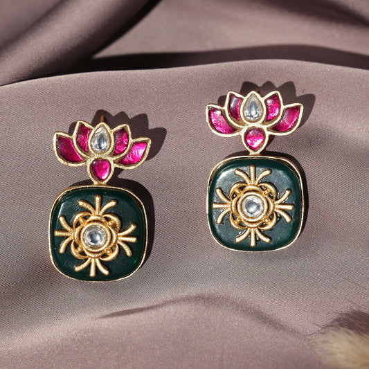 PADMA SHRINGAR CZ ENAMEL DROPS