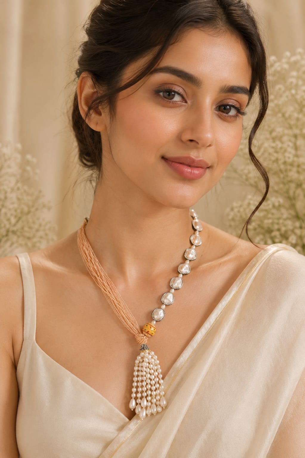 PEACH HARMONY PEARL CASCADE