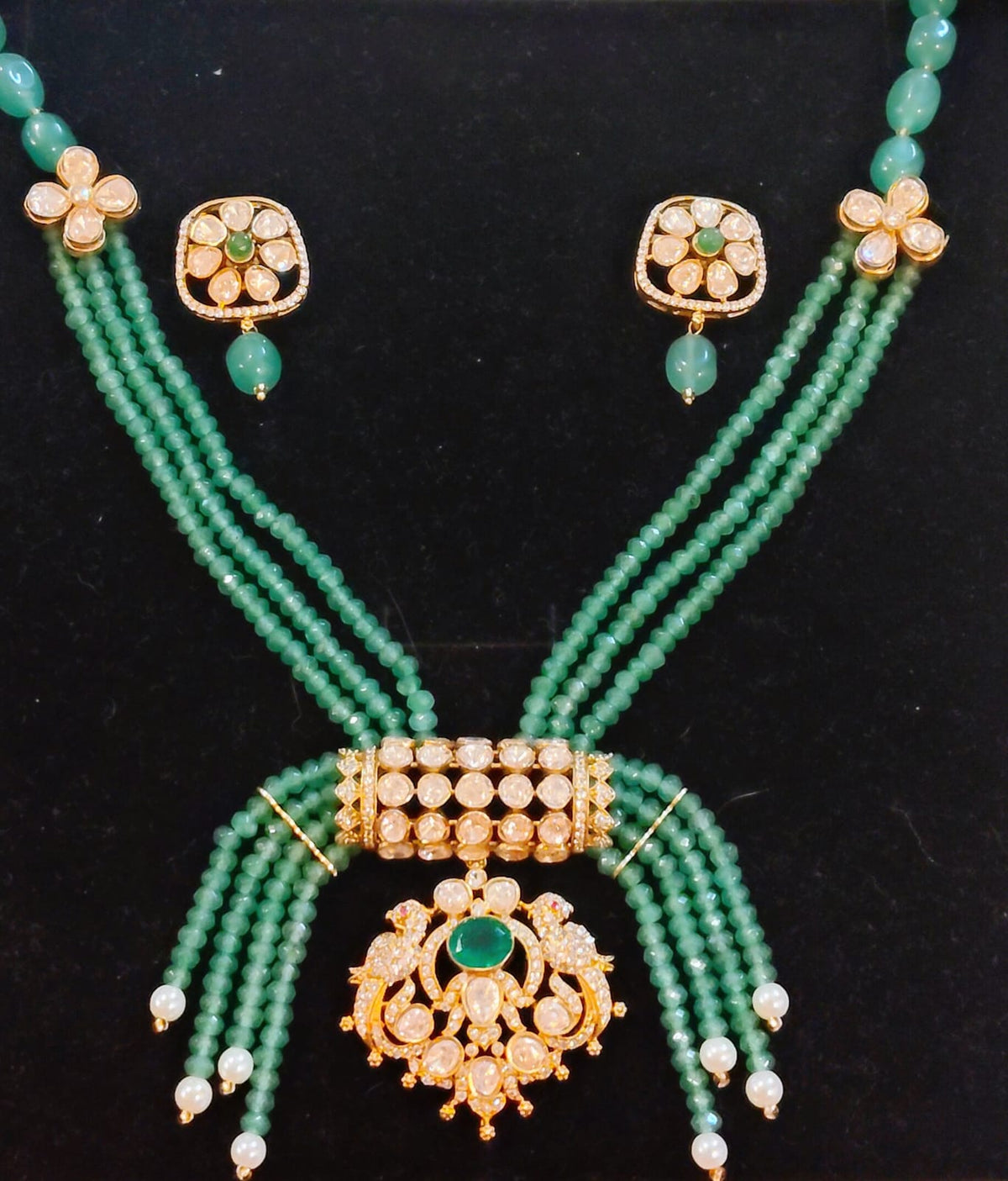 EMERALD ROYALE MOISSANITE CASCADE NECKLACE SET