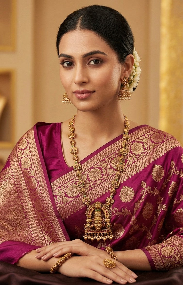 VENKATA DIVINE TEMPLE NECKLACE SET
