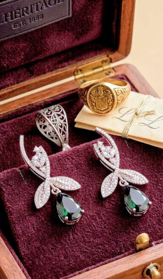 MAJESTY CZ ENSEMBLE EARRINGS
