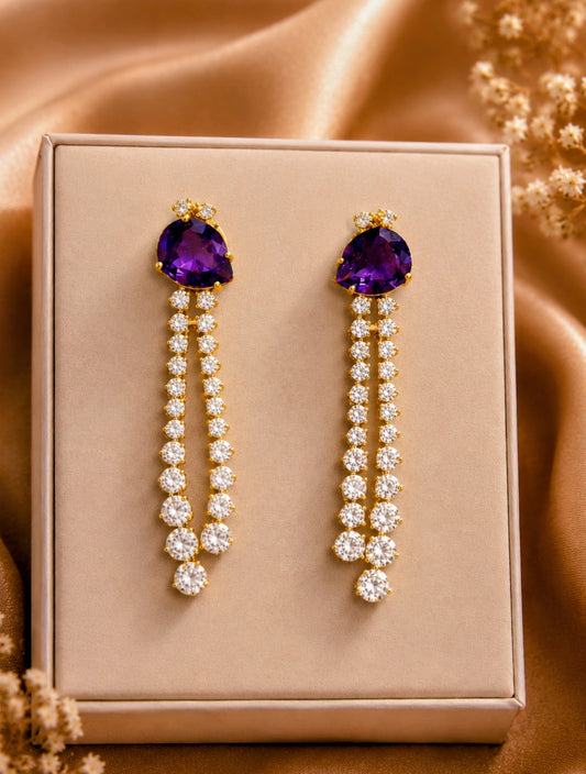 AMETHYST GLOW CZ CASCADES
