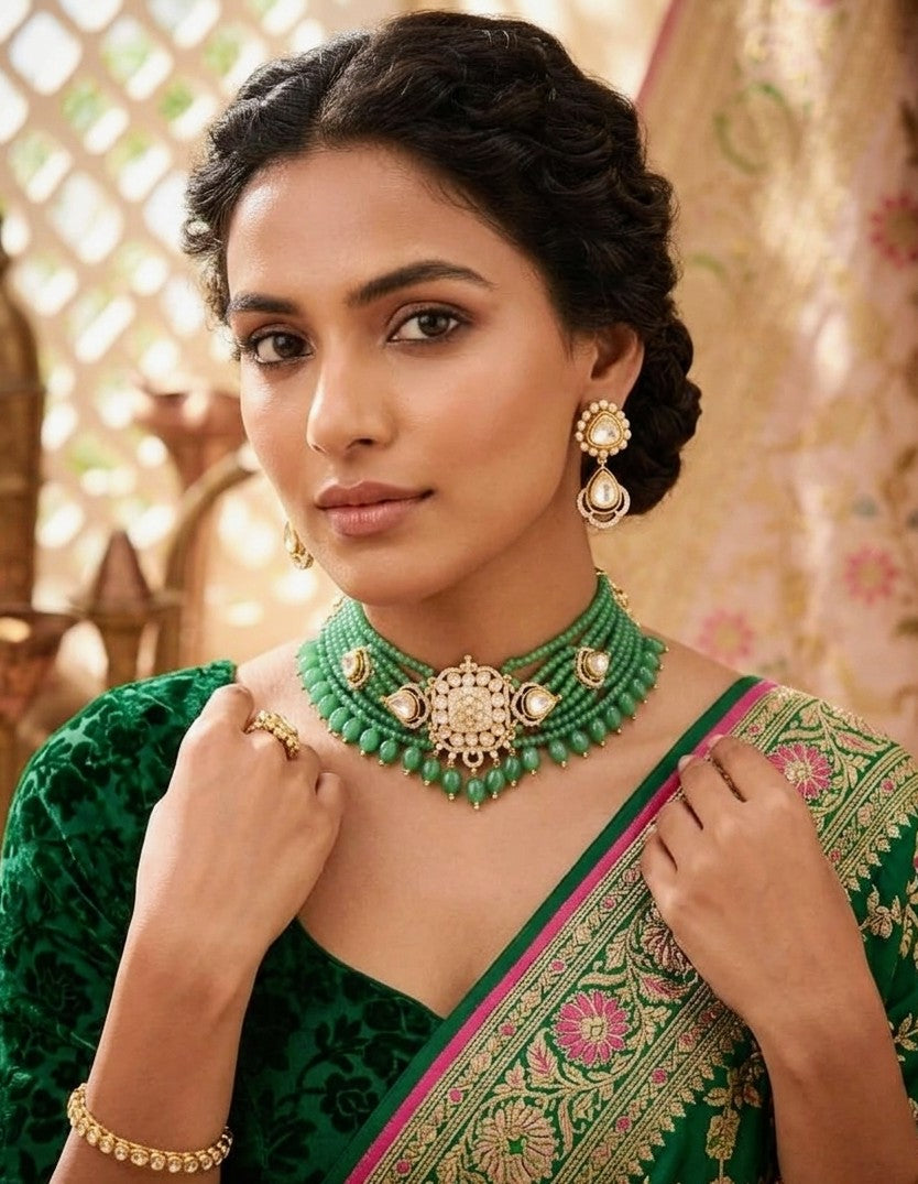 EMERALD REGAL MOISSANITE CHOKER SET