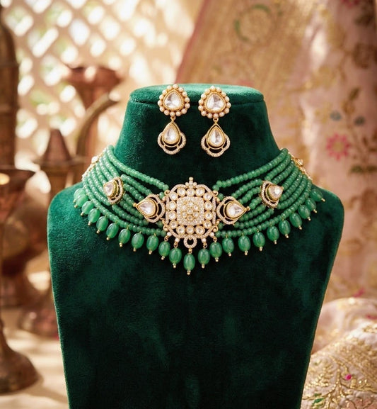 EMERALD REGAL MOISSANITE CHOKER SET