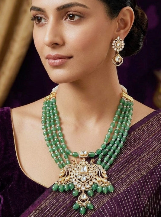 ROYAL MAURYA MOISSANITE NECKLACE SET