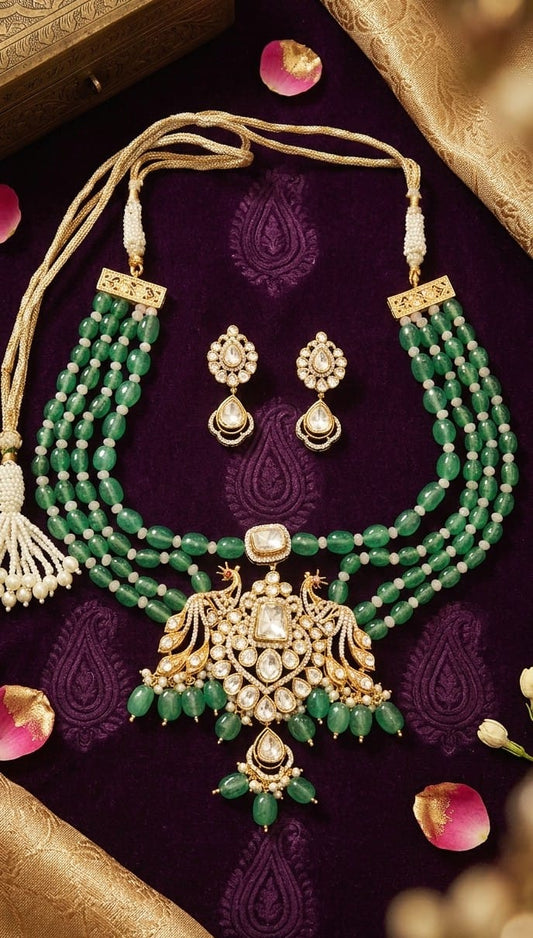 ROYAL MAURYA MOISSANITE NECKLACE SET