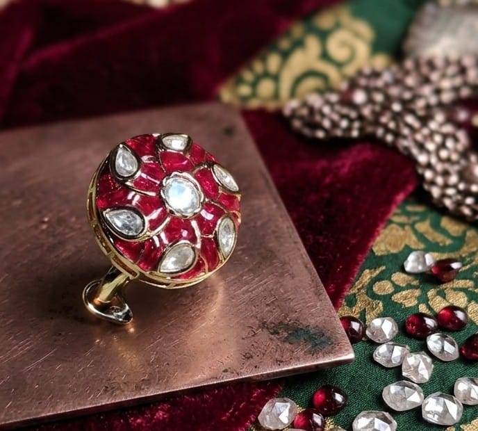 RAJSI GULMOHAR KUNDAN RING