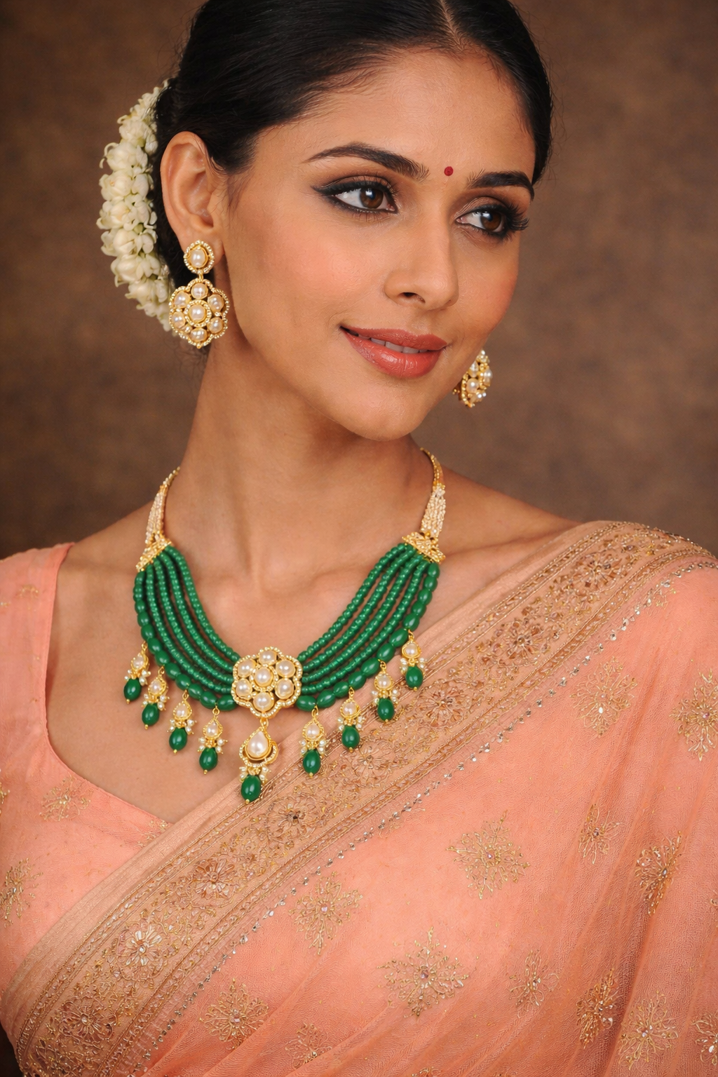 EMERALD VEIL MOISSANITE POLKI ELEGANCE SET