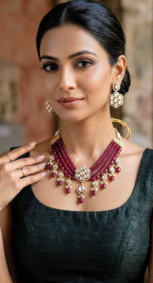 HERITAGE CRIMSON TREASURE MOISSANITE NECKLACE SET