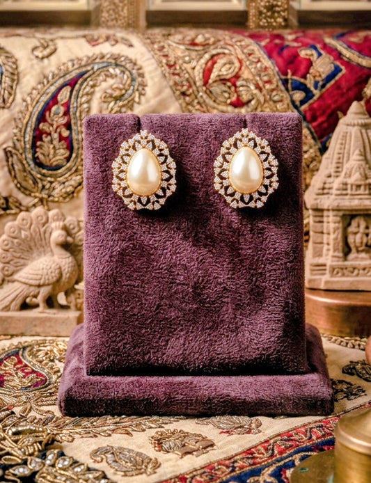 PEARL RADIANCE CZ STUDS