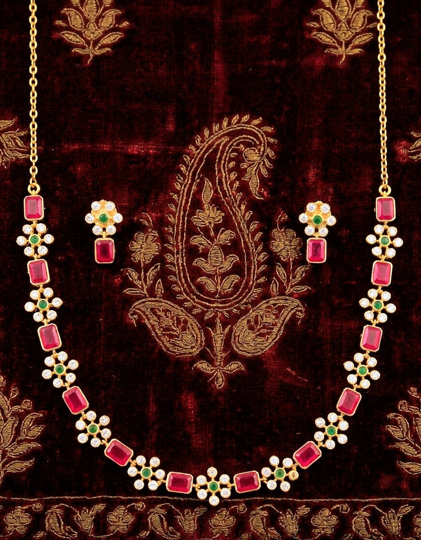 RUBY BLOSSOM NECKLACE SET
