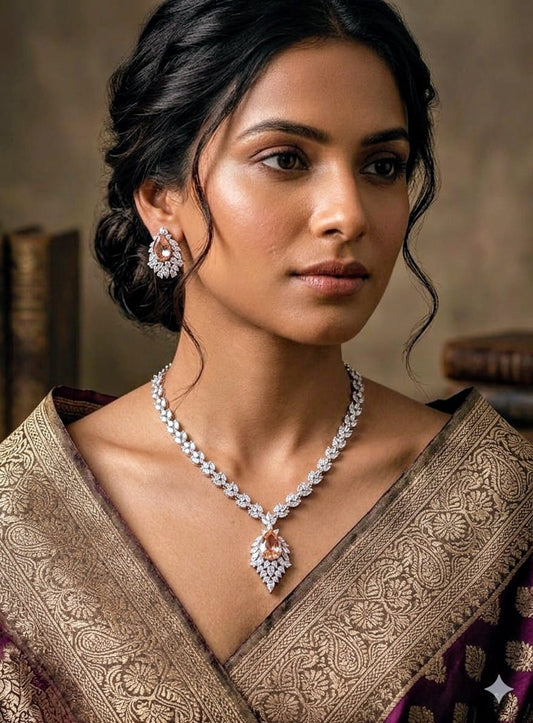 SWAROVSKI BLUSH TEARDROP ELEGANCE SET