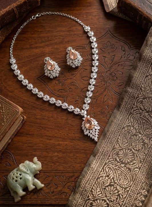 SWAROVSKI BLUSH TEARDROP ELEGANCE SET
