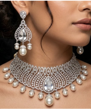Teardrop Choker &  Earrings Set