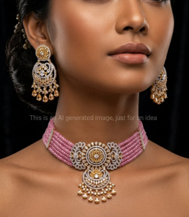 Beaded Choker Necklace Set