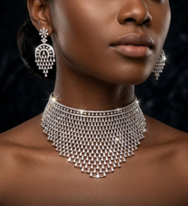 Lattice Choker Necklace Set