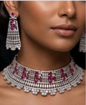Choker Necklace &  Earrings Set