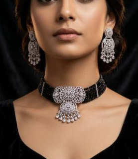 Beaded Choker Necklace Set