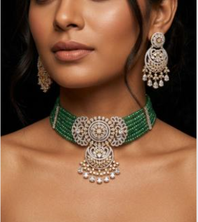 Beaded Choker Necklace Set