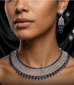 Choker Necklace & Drop Set