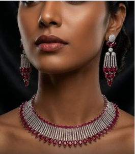 Choker Necklace & Drop Set