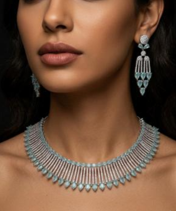 Choker Necklace & Drop Set