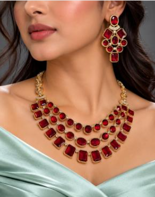 Multicolour Layered Statement Necklace