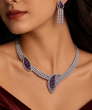 Motif Necklace & Earrings Set