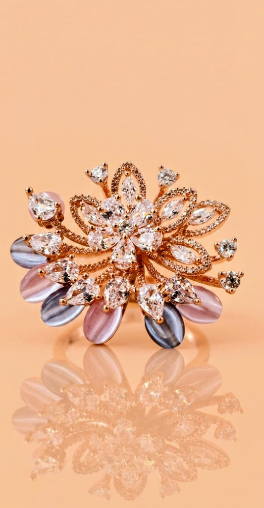 RATNA TARANG CZ BLOOM RING