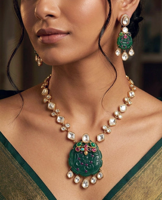 MEHRAAB ROYALE KUNDAN CZ SET